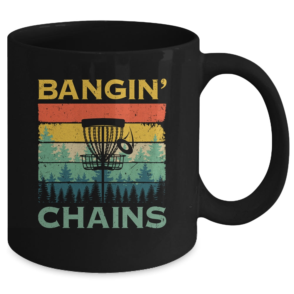 Disc Golf Funny Banging Chains Retro Disc Golfer Men Women Mug | teecentury