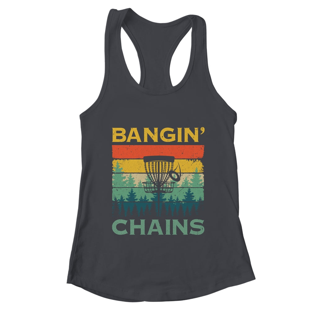 Disc Golf Funny Banging Chains Retro Disc Golfer Men Women Shirt & Tank Top | teecentury