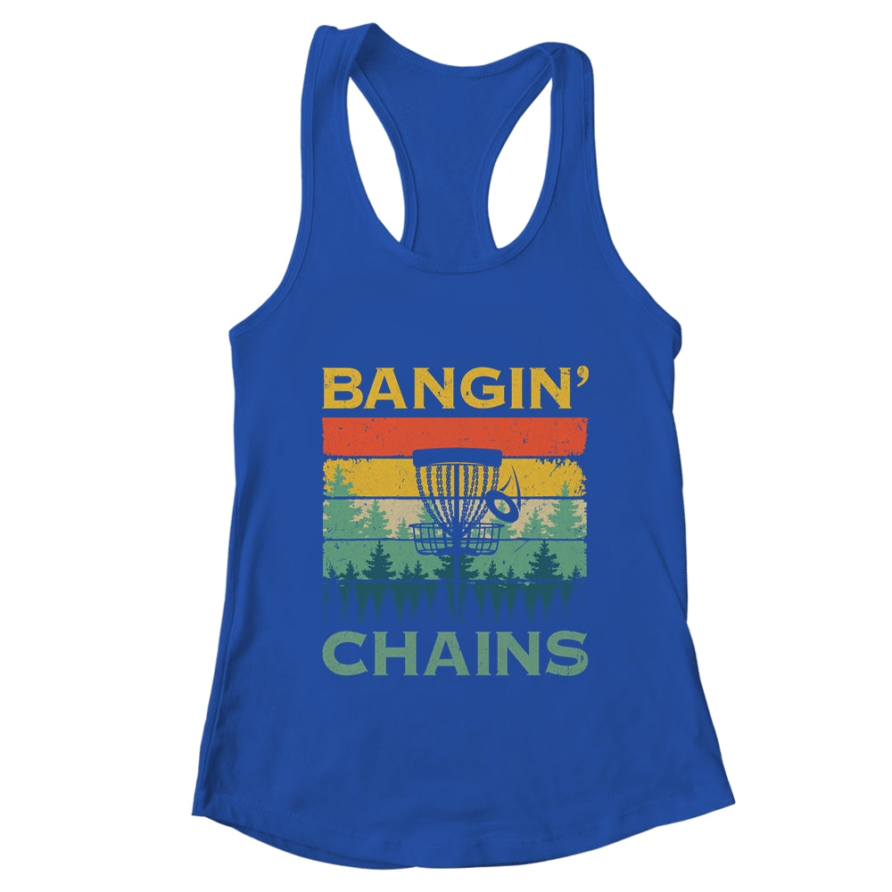 Disc Golf Funny Banging Chains Retro Disc Golfer Men Women Shirt & Tank Top | teecentury