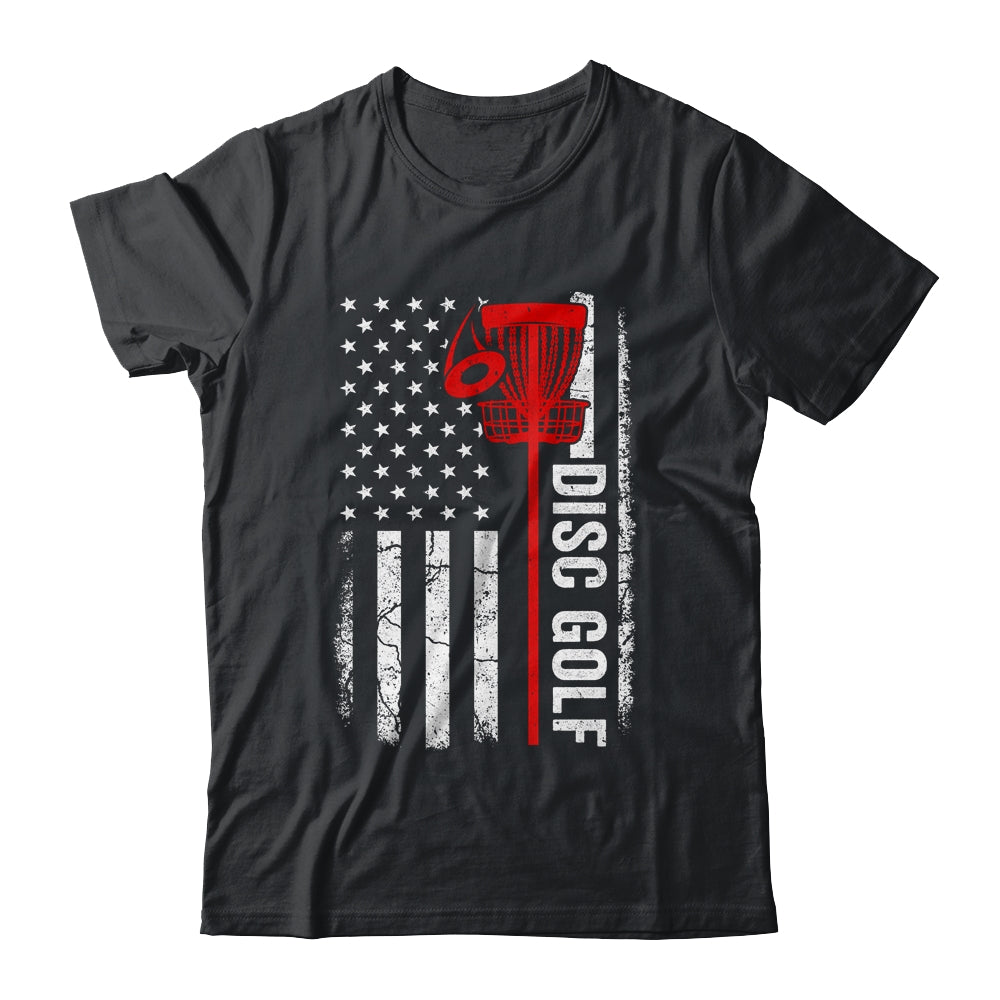 Disc Golf Player American Flag Disc Golf For Men Women Shirt & Tank Top | teecentury