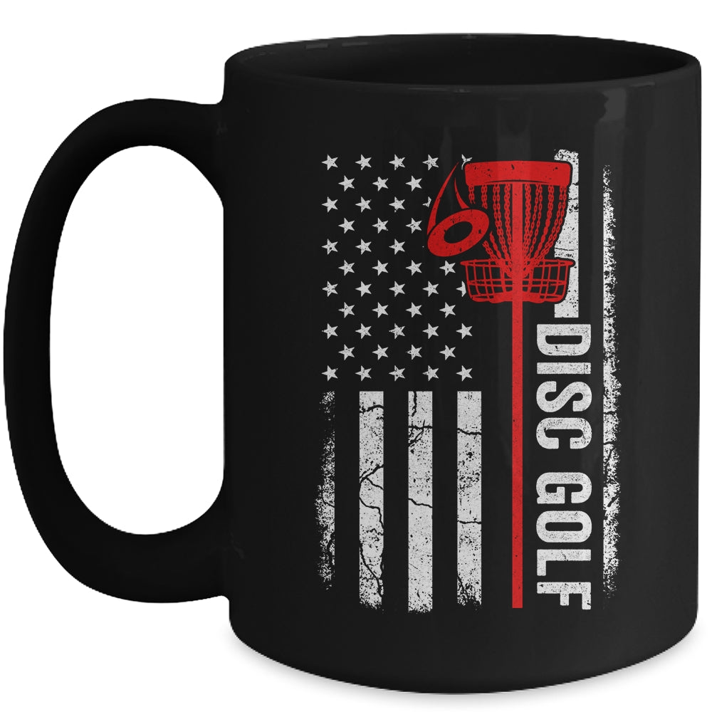 Disc Golf Player American Flag Disc Golf For Men Women Mug | teecentury