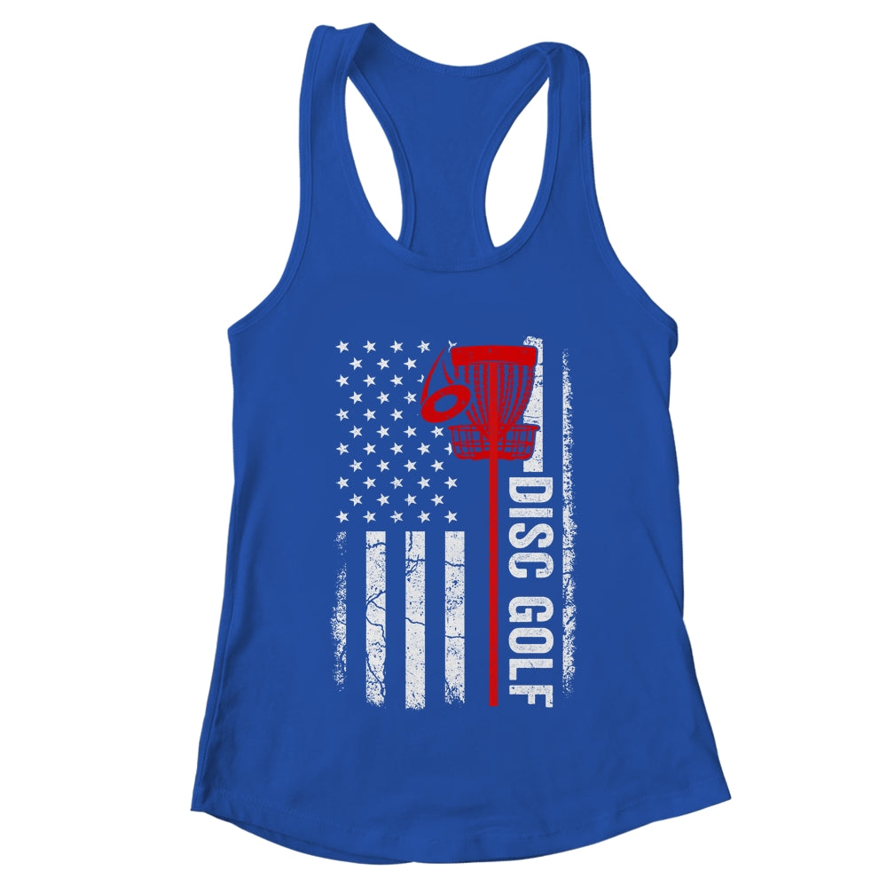 Disc Golf Player American Flag Disc Golf For Men Women Shirt & Tank Top | teecentury