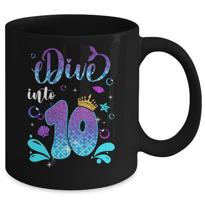 Dive Into 10 Birthday Decorations Girl 10th Birthday Mermaid Mug | teecentury