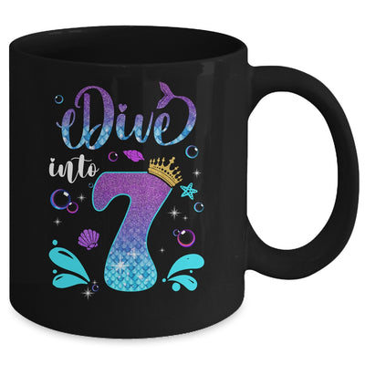 Dive Into 7 Birthday Decorations Girl 7th Birthday Mermaid Mug | teecentury