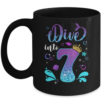 Dive Into 7 Birthday Decorations Girl 7th Birthday Mermaid Mug | teecentury