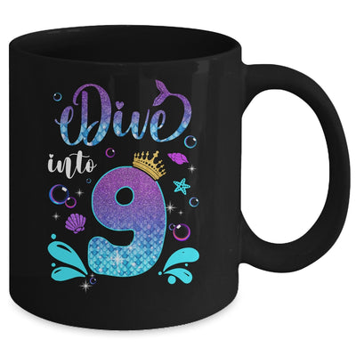 Dive Into 9 Birthday Decorations Girl 9th Birthday Mermaid Mug | teecentury
