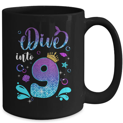 Dive Into 9 Birthday Decorations Girl 9th Birthday Mermaid Mug | teecentury