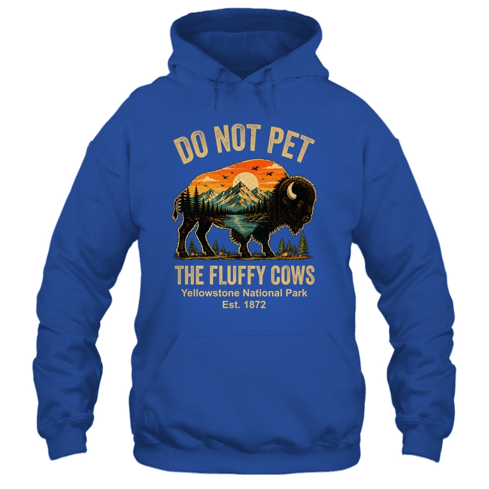 Do Not Pet The Fluffy Cows Yellowstone Bison Lover Vintage Shirt & Tank Top | teecentury
