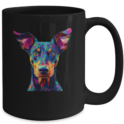 Doberman Dog Colorful Face Dog Lover Men Women Mug | teecentury