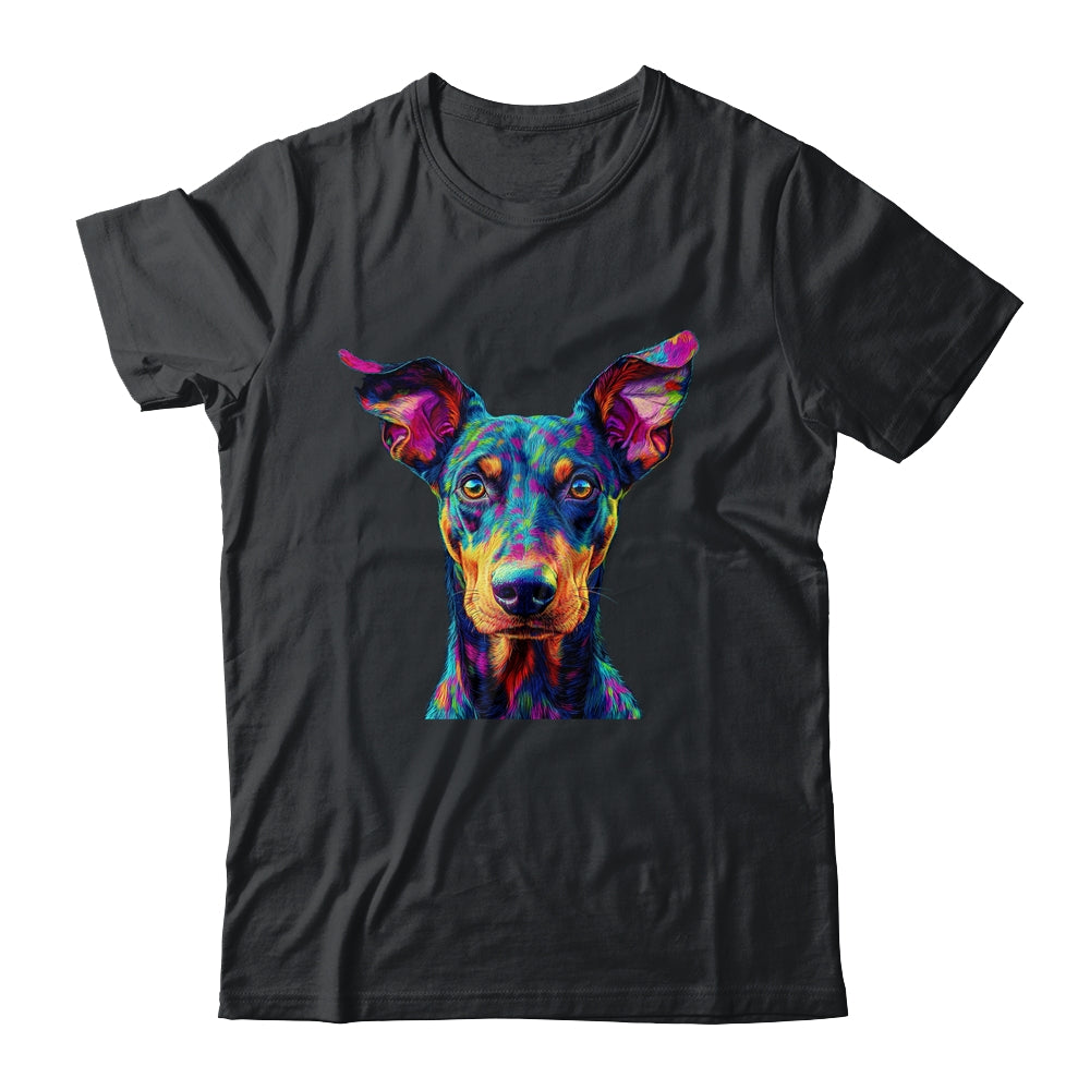 Doberman Dog Colorful Face Dog Lover Men Women Shirt & Tank Top | teecentury