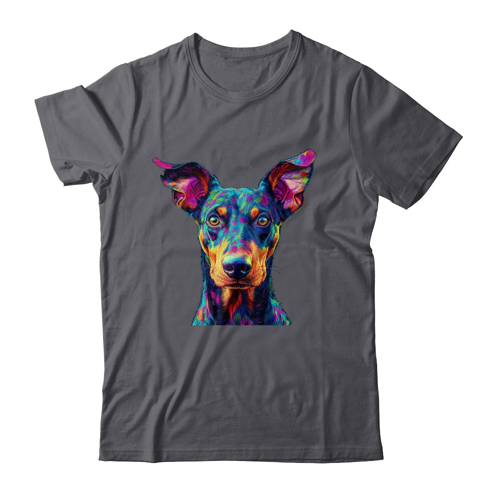 Doberman Dog Colorful Face Dog Lover Men Women Shirt & Tank Top | teecentury