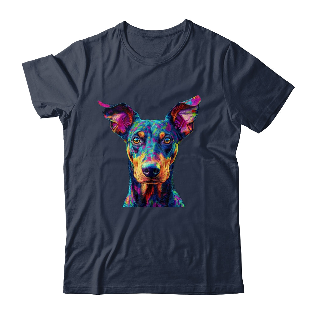 Doberman Dog Colorful Face Dog Lover Men Women Shirt & Tank Top | teecentury