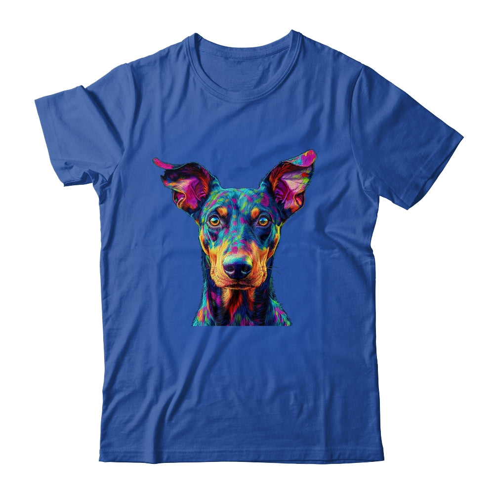Doberman Dog Colorful Face Dog Lover Men Women Shirt & Tank Top | teecentury