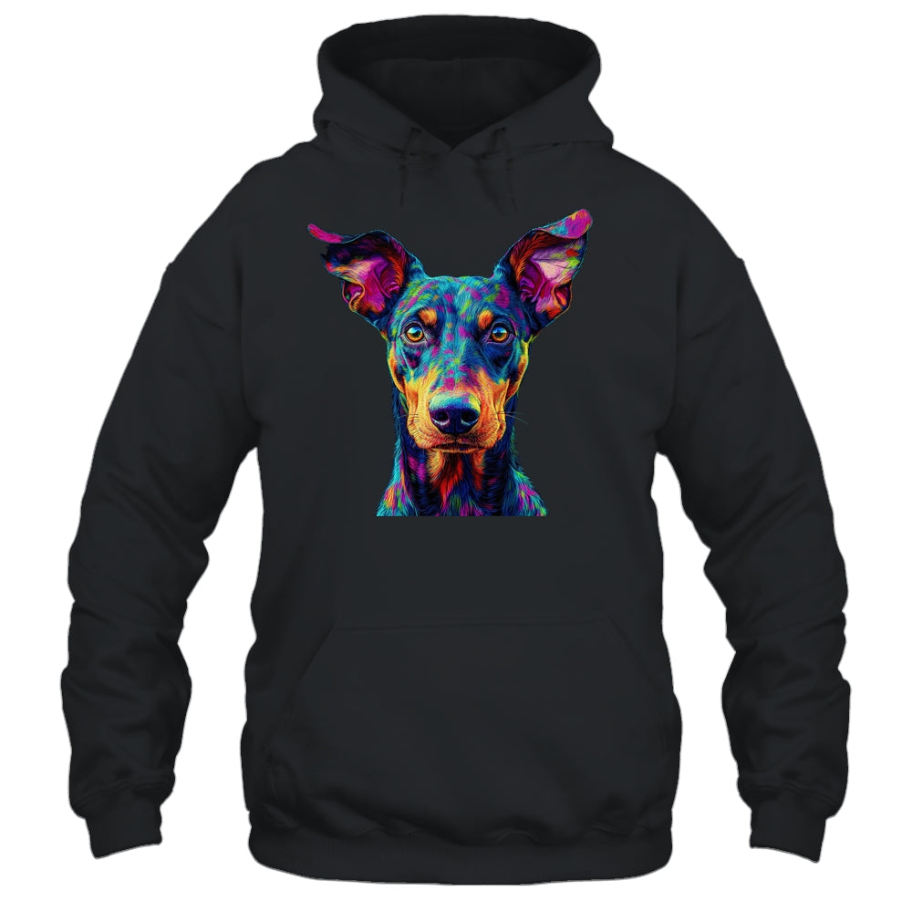 Doberman Dog Colorful Face Dog Lover Men Women Shirt & Tank Top | teecentury