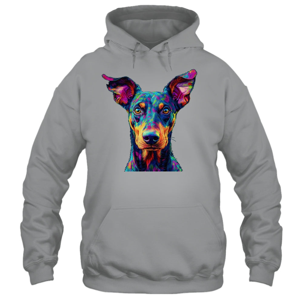 Doberman Dog Colorful Face Dog Lover Men Women Shirt & Tank Top | teecentury