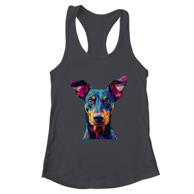 Doberman Dog Colorful Face Dog Lover Men Women Shirt & Tank Top | teecentury