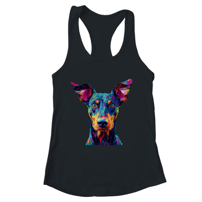 Doberman Dog Colorful Face Dog Lover Men Women Shirt & Tank Top | teecentury