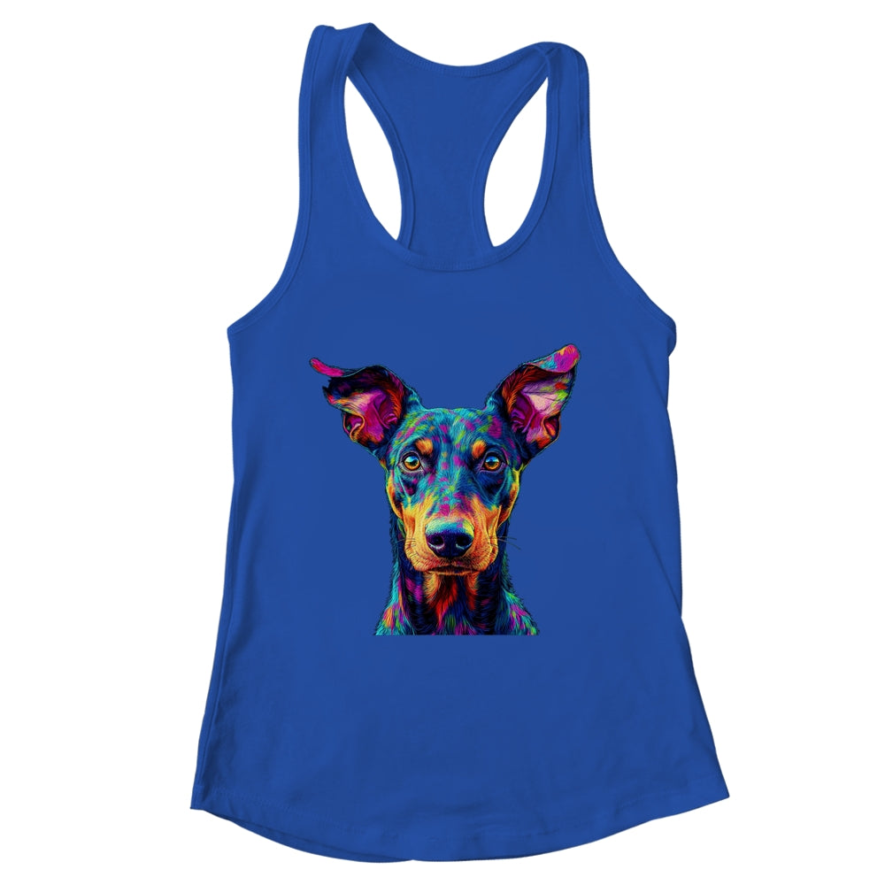 Doberman Dog Colorful Face Dog Lover Men Women Shirt & Tank Top | teecentury