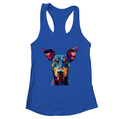 Doberman Dog Colorful Face Dog Lover Men Women Shirt & Tank Top | teecentury