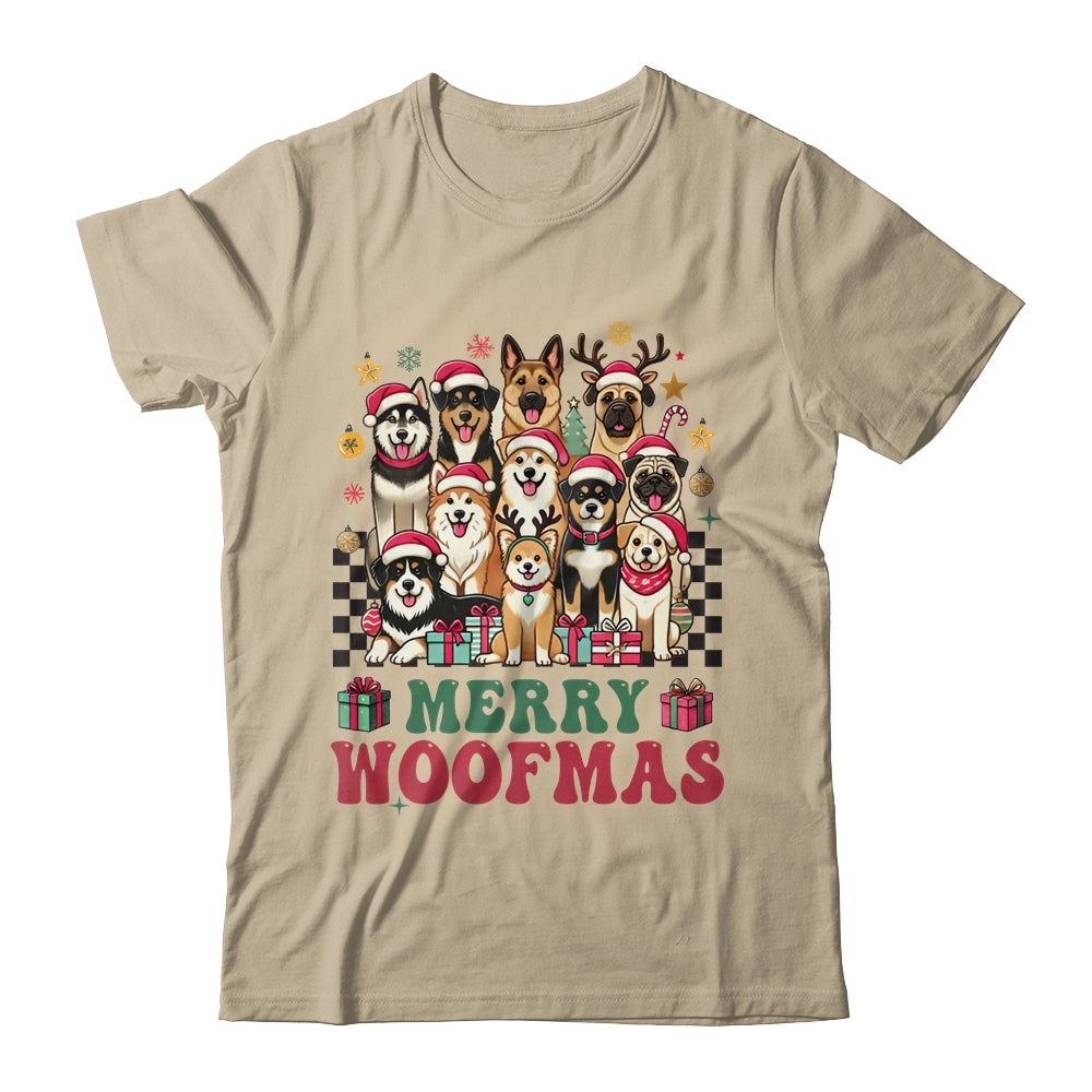 Dog Mama Dog Merry Christmas Woofmas Dog Lover Dog Mom Shirt & Sweatshirt | teecentury