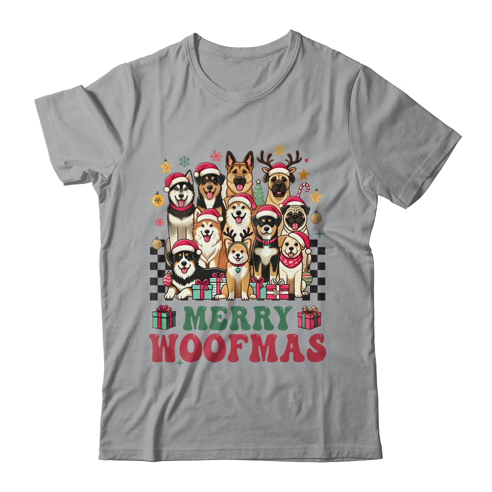 Dog Mama Dog Merry Christmas Woofmas Dog Lover Dog Mom Shirt & Sweatshirt | teecentury