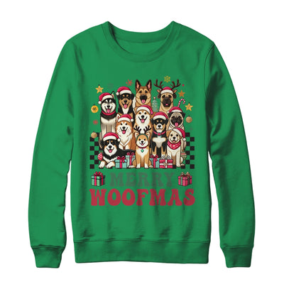 Dog Mama Dog Merry Christmas Woofmas Dog Lover Dog Mom Shirt & Sweatshirt | teecentury