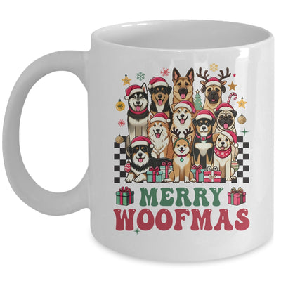 Dog Mama Dog Merry Christmas Woofmas Dog Lover Dog Mom Mug | teecentury