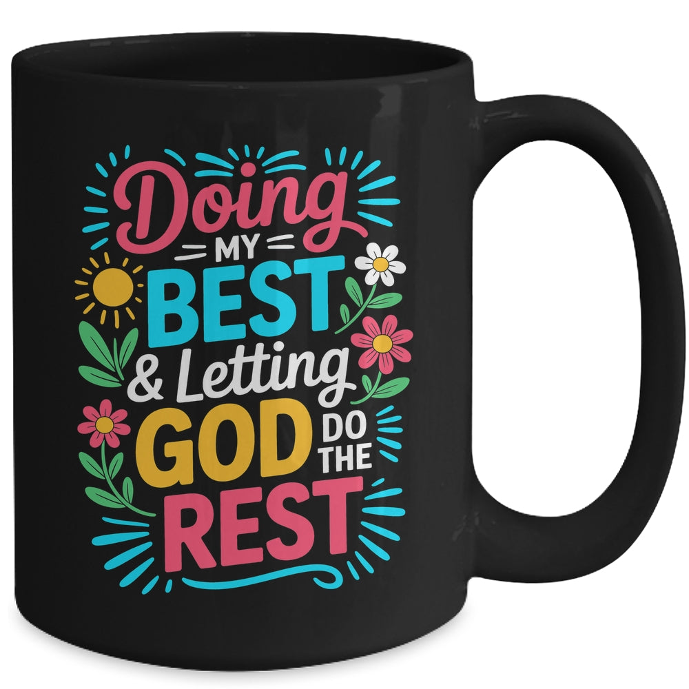 Doing My Best & Letting God Do The Rest Religious Christian Mug | teecentury