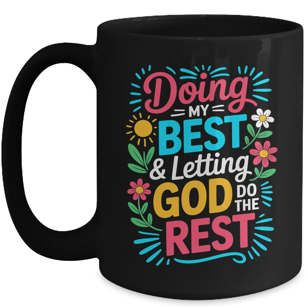 Doing My Best & Letting God Do The Rest Religious Christian Mug | teecentury