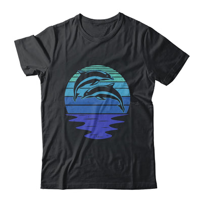 Dolphin Silhouette 70s Vintage Retro Sunset Dolphin Zookeep Shirt & Tank Top | teecentury