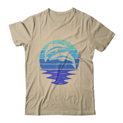 Dolphin Silhouette 70s Vintage Retro Sunset Dolphin Zookeep Shirt & Tank Top | teecentury
