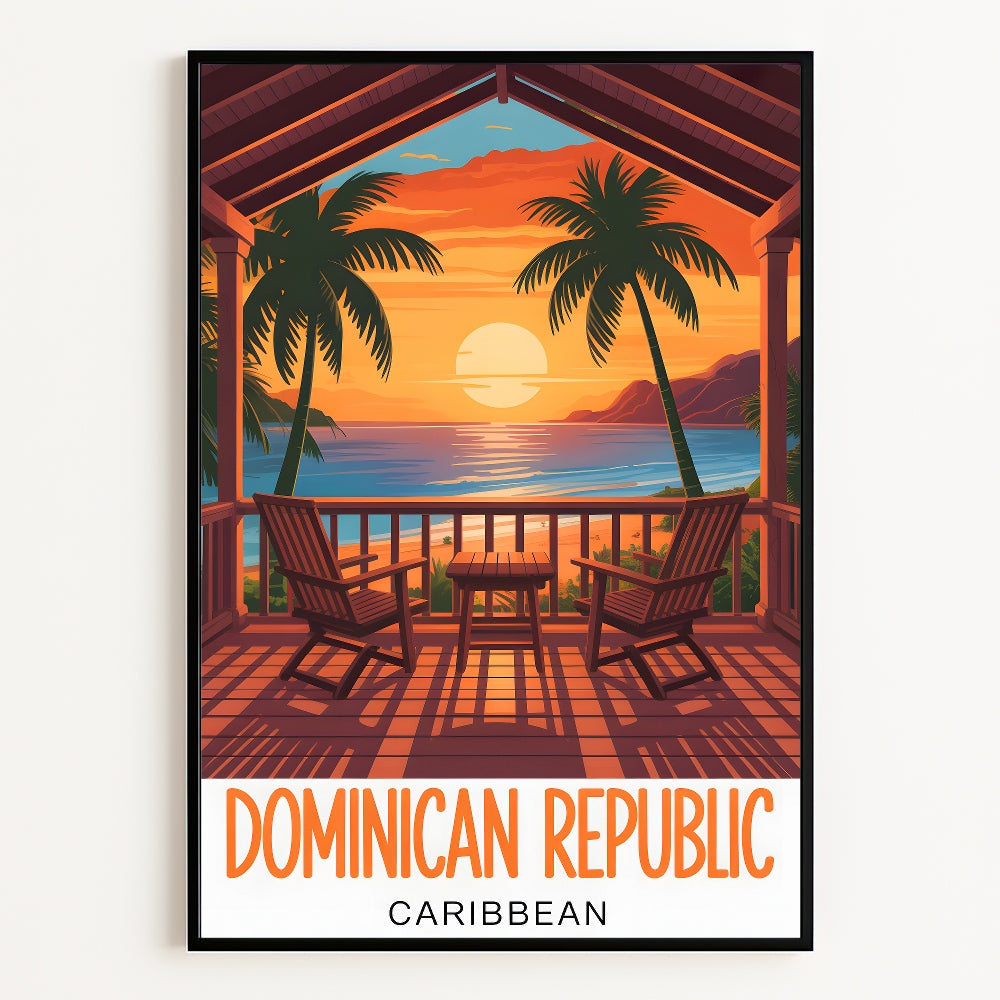Dominican Republic Caribbean Vintage Travel Poster Wall Decor Wall Art Posters Prints Paintings Pictures For Living Room Office Bedroom Decor Unframed | teecentury