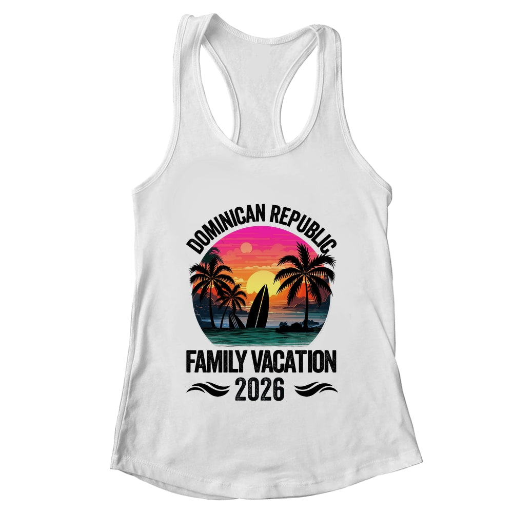 Dominican Republic Family Vacation 2026 Matching Outfits Beach Summer Shirt & Tank Top | teecentury