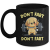 Don't Fart Funny Dog Weight Lifting Gym Workout Fitness Mug | teecentury