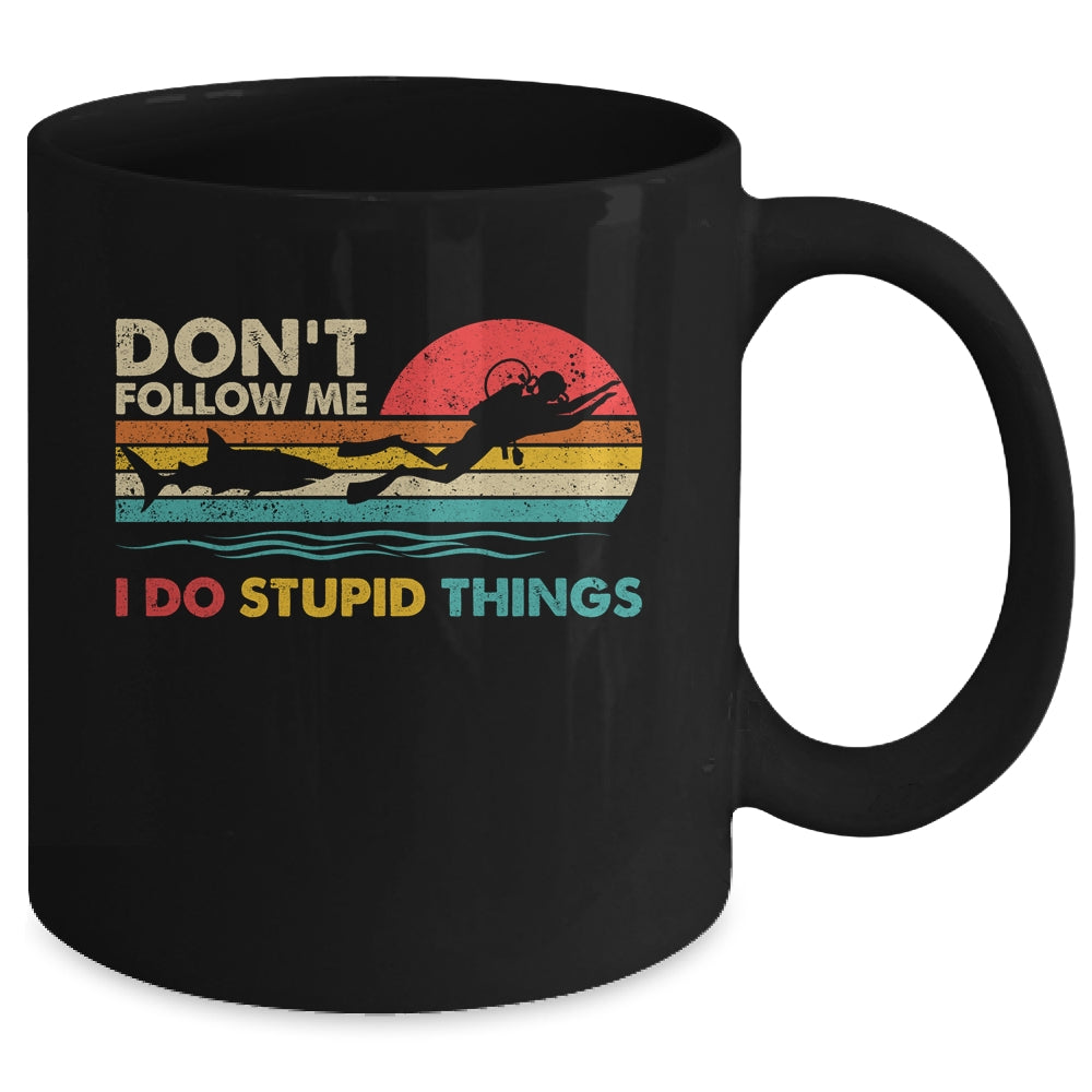 Dont Follow Me I Do Stupid Things Scuba Diving Diver Dive Mug | teecentury