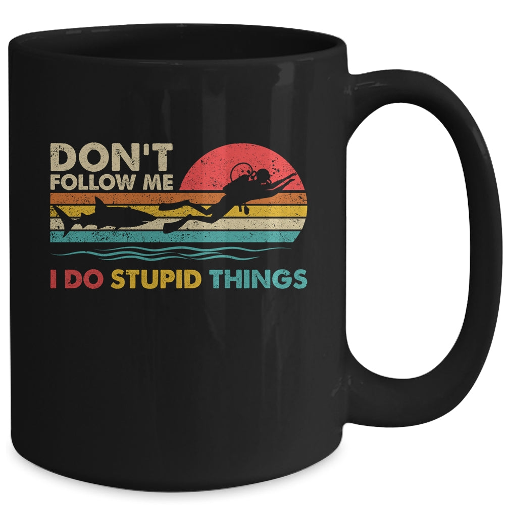 Dont Follow Me I Do Stupid Things Scuba Diving Diver Dive Mug | teecentury