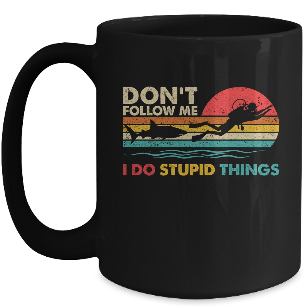 Dont Follow Me I Do Stupid Things Scuba Diving Diver Dive Mug | teecentury
