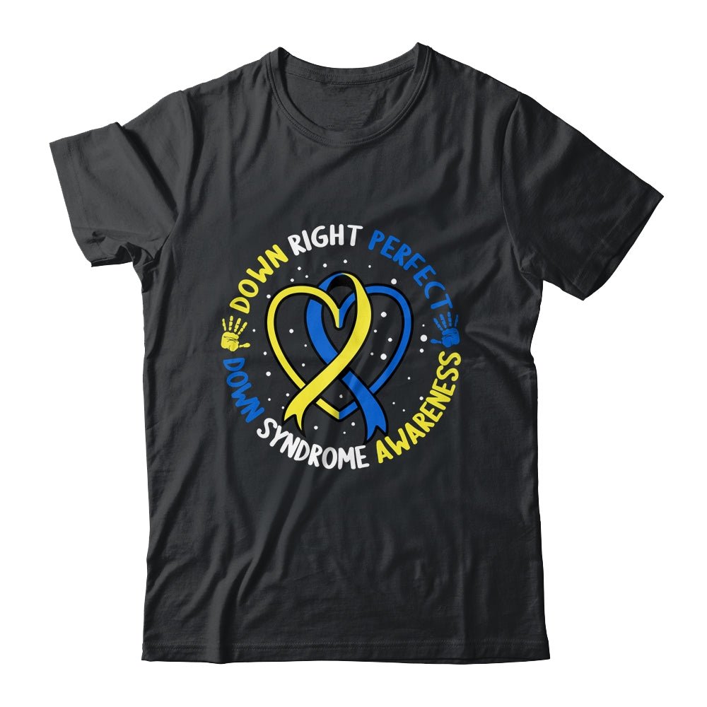 Down Syndrome Down Right Perfect Awareness Trisomy 21 Kids Shirt & Hoodie | teecentury