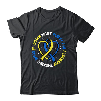 Down Syndrome Down Right Perfect Awareness Trisomy 21 Kids Shirt & Hoodie | teecentury