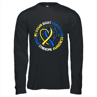 Down Syndrome Down Right Perfect Awareness Trisomy 21 Kids Shirt & Hoodie | teecentury