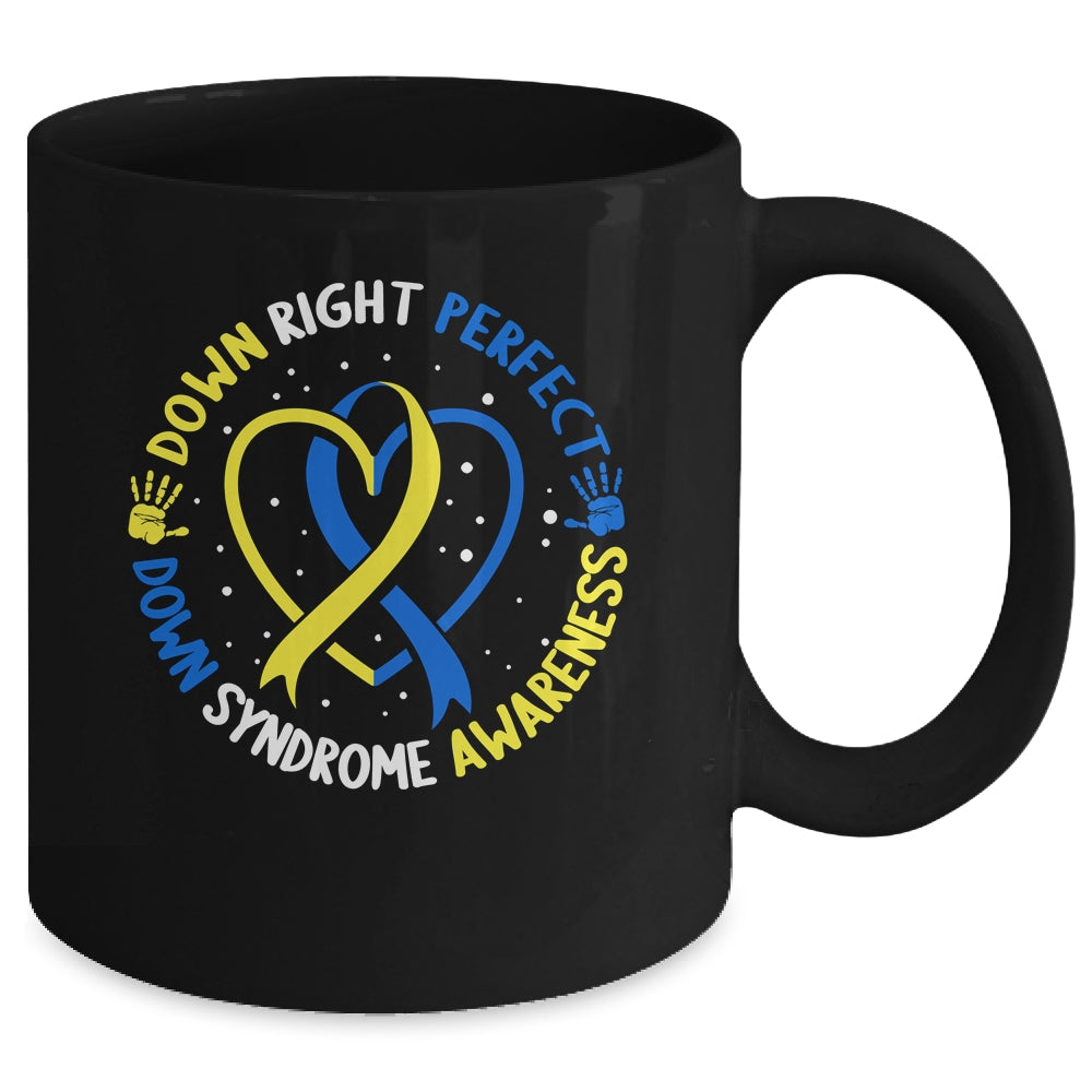 Down Syndrome Down Right Perfect Awareness Trisomy 21 Kids Mug | teecentury
