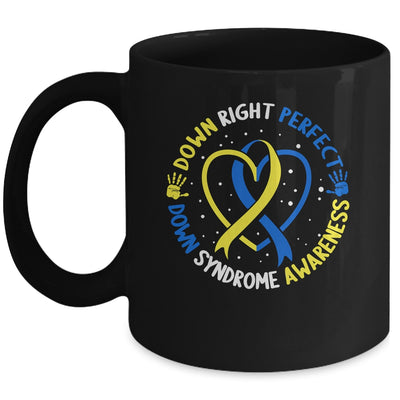 Down Syndrome Down Right Perfect Awareness Trisomy 21 Kids Mug | teecentury