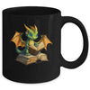 Dragon Bookworm Reading Book Funny Graphic Book Lover Mug | teecentury