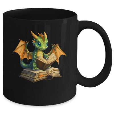 Dragon Bookworm Reading Book Funny Graphic Book Lover Mug | teecentury