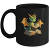 Dragon Bookworm Reading Book Funny Graphic Book Lover Mug | teecentury