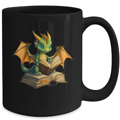 Dragon Bookworm Reading Book Funny Graphic Book Lover Mug | teecentury
