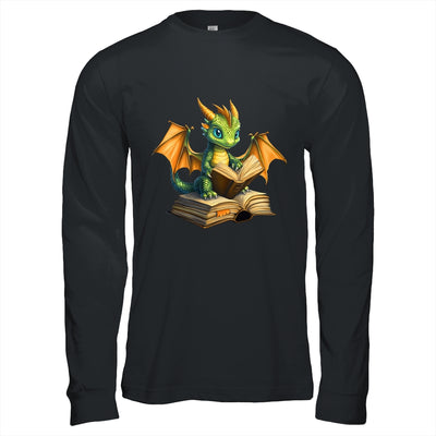 Dragon Bookworm Reading Book Funny Graphic Book Lover Shirt & Hoodie | teecentury