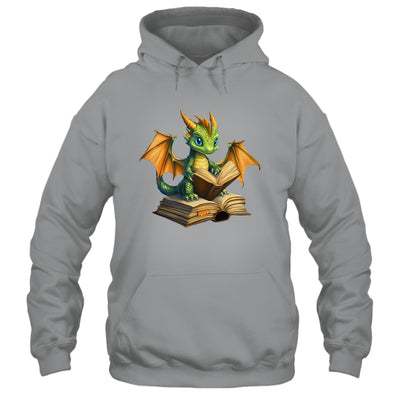 Dragon Bookworm Reading Book Funny Graphic Book Lover Shirt & Hoodie | teecentury