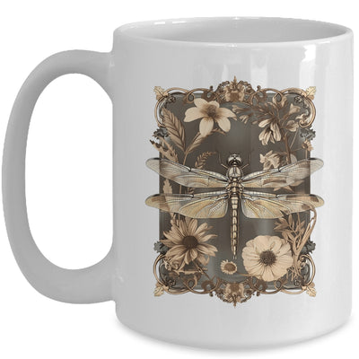 Dragonfly Floral Boho Wildflower Graphic Nature Garden Lover Mug | teecentury
