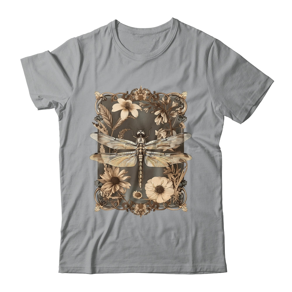 Dragonfly Floral Boho Wildflower Graphic Nature Garden Lover Shirt & Tank Top | teecentury